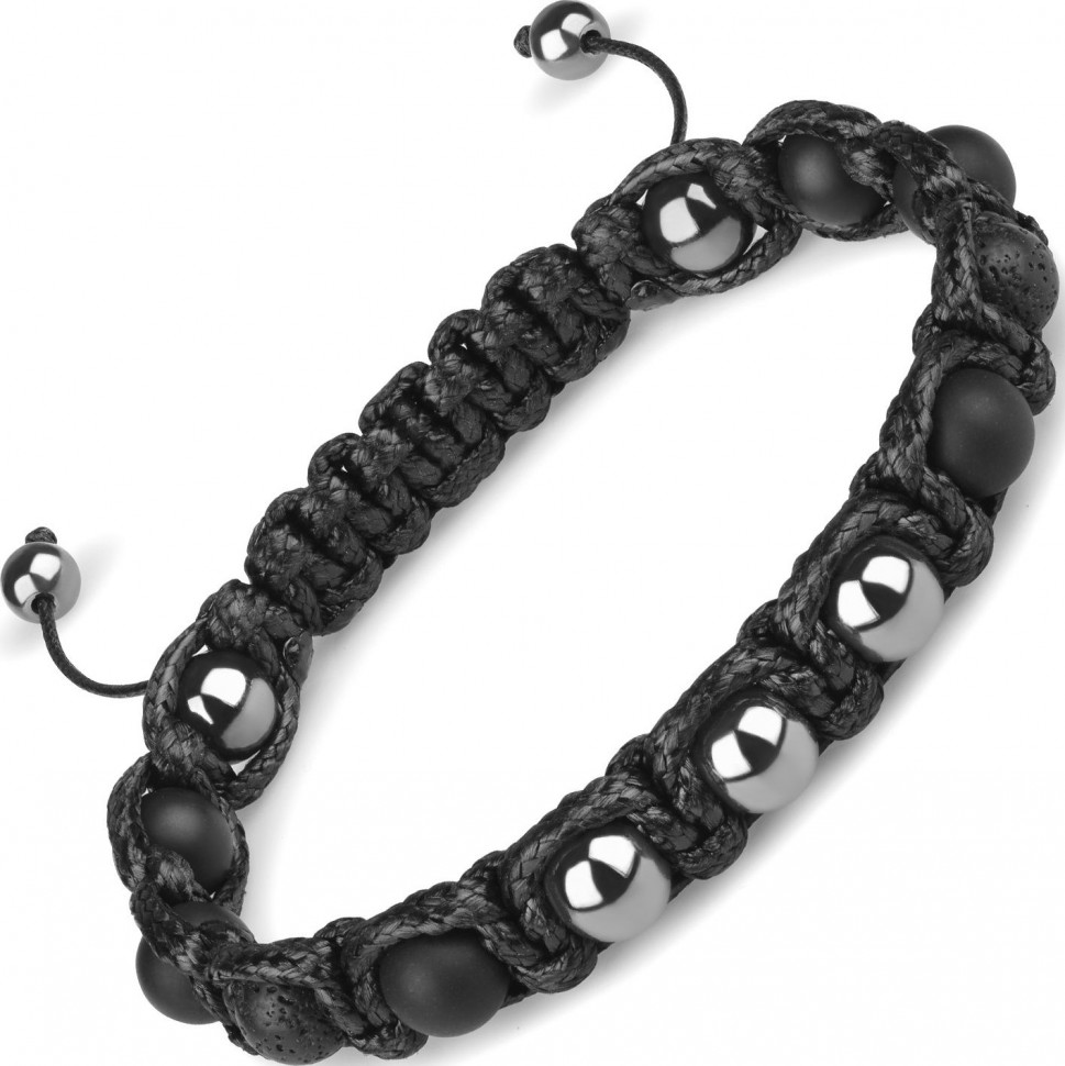 Браслет из текстиля р.17 Everiot LNS-3046, агат