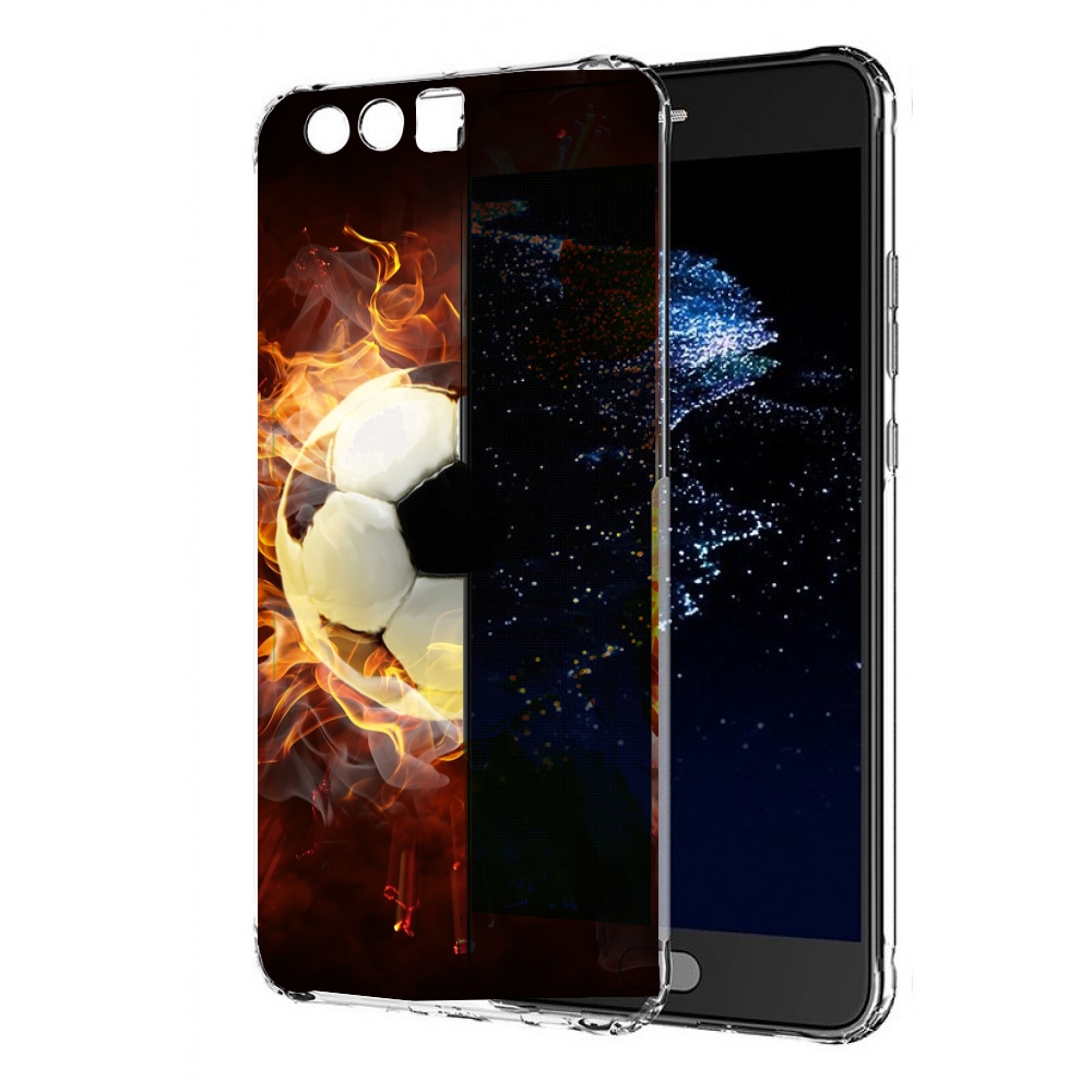 

Чехол бампер MyPads Огненный-мяч для Huawei P10 Plus противоударный, Прозрачный, Tocco
