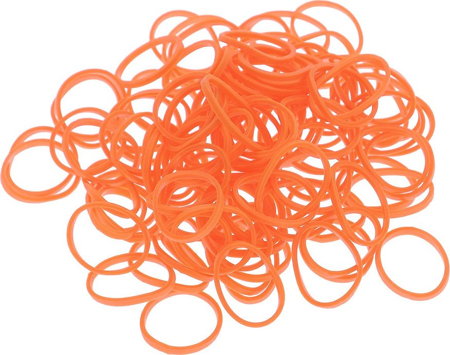 фото Набор из резинок для плетения rubber band одноцветные аромат.600 шт.,к-102-11,темно-оранж.