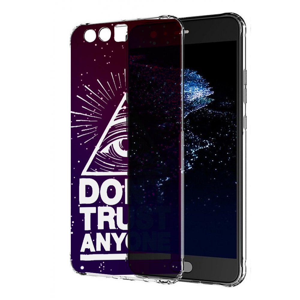 

Чехол бампер MyPads Не-доверяй для Huawei P10 Plus противоударный, Прозрачный, Tocco