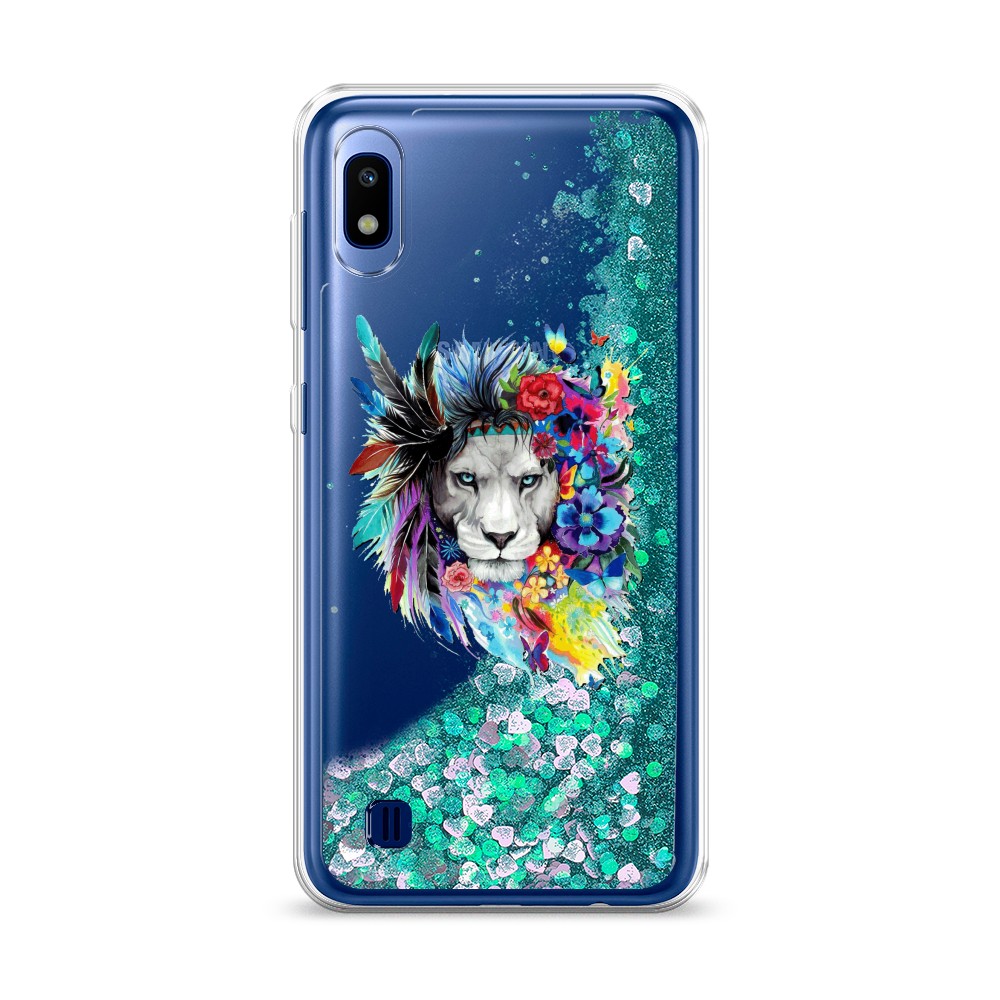 

Жидкий чехол с блестками "Гавайский лев" на Samsung Galaxy A10
