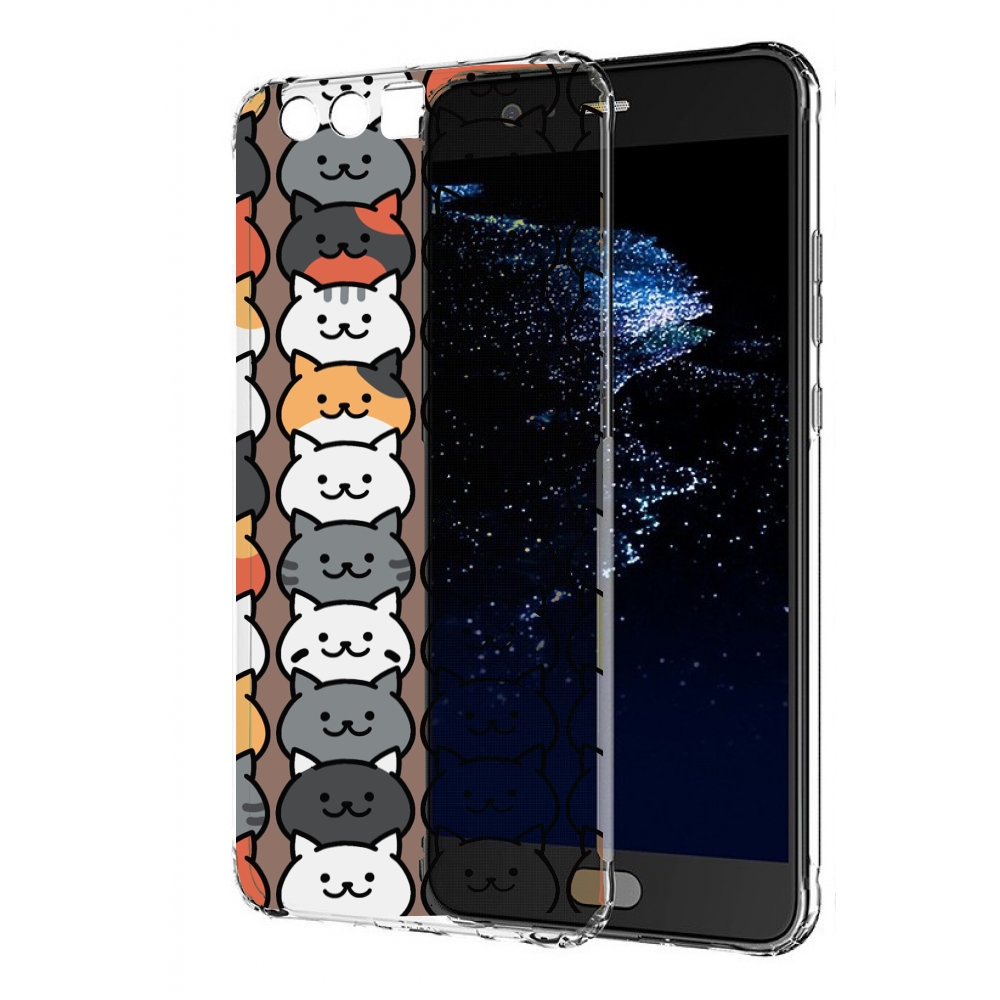 Чехол бампер MyPads Найди-кота для Huawei P10 Plus противоударный