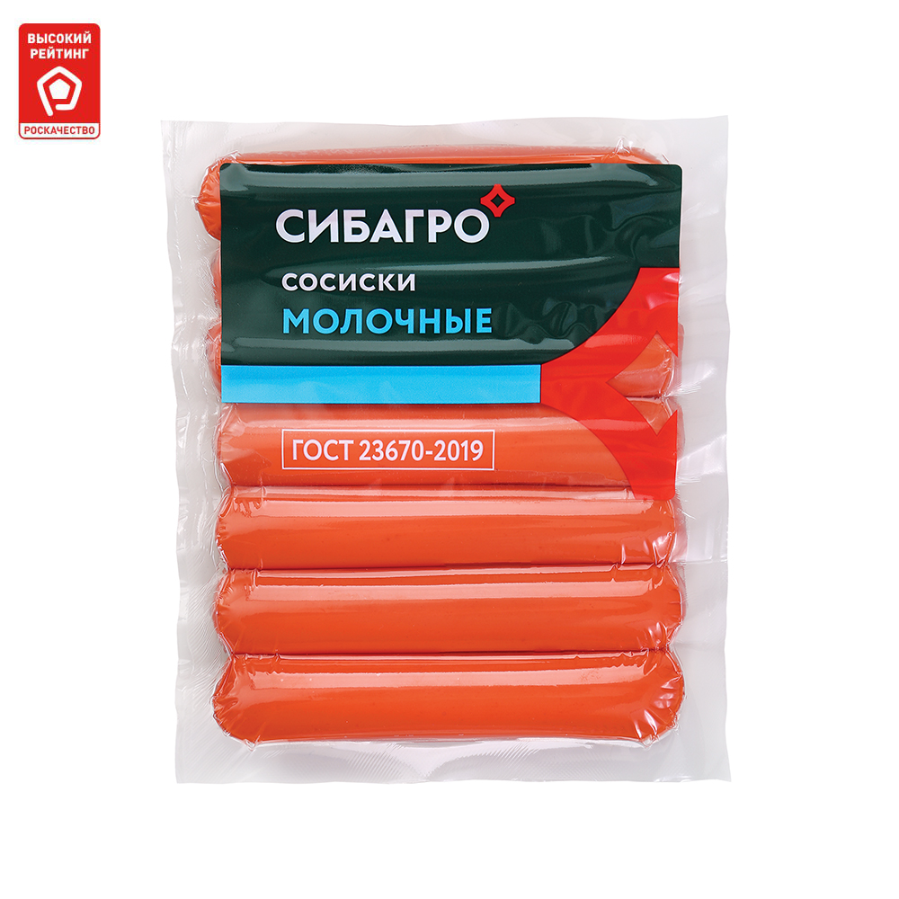 

Сосиски Сибагро Молочные ГОСТ, охлажденные, 420 г