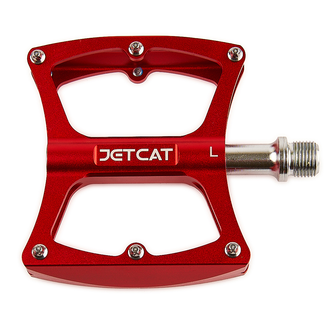 Педали велосипедные JETCAT Pro 100 алюминиевые красные