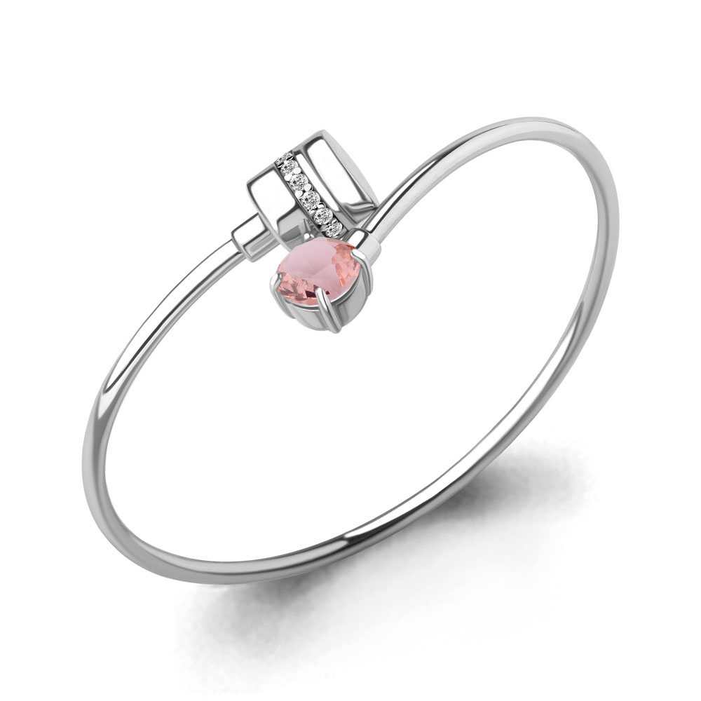 

Браслет из серебра с фианитом Aquamarine Aquamarine 7456290А_925_р р. 18, 7456290А_925_р