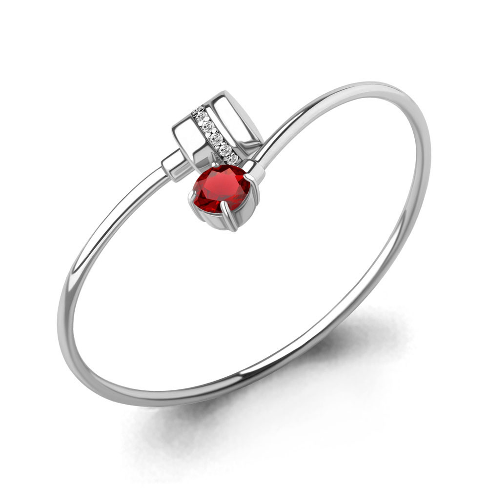 

Браслет из серебра с фианитом Aquamarine Aquamarine 7456285А_925_р р. 18, 7456285А_925_р