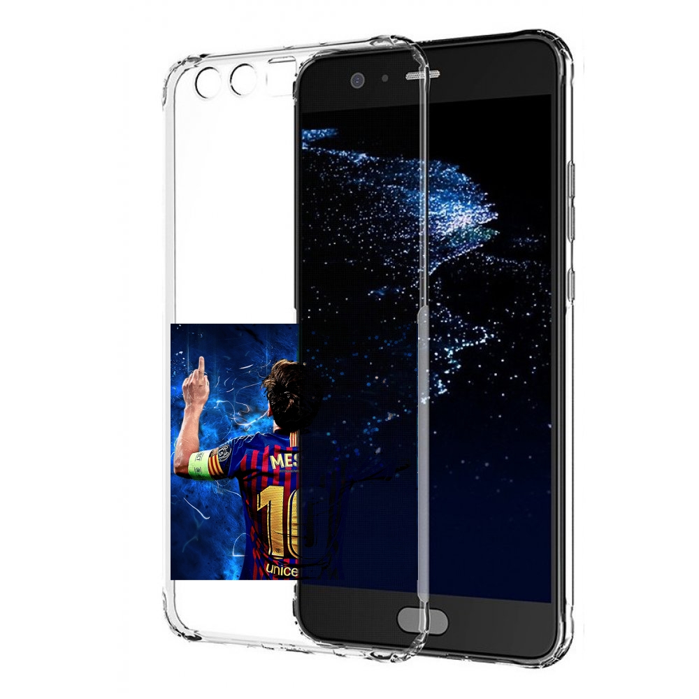 

Чехол бампер MyPads Месси-10 мужской для Huawei P10 Plus противо, Прозрачный, Tocco
