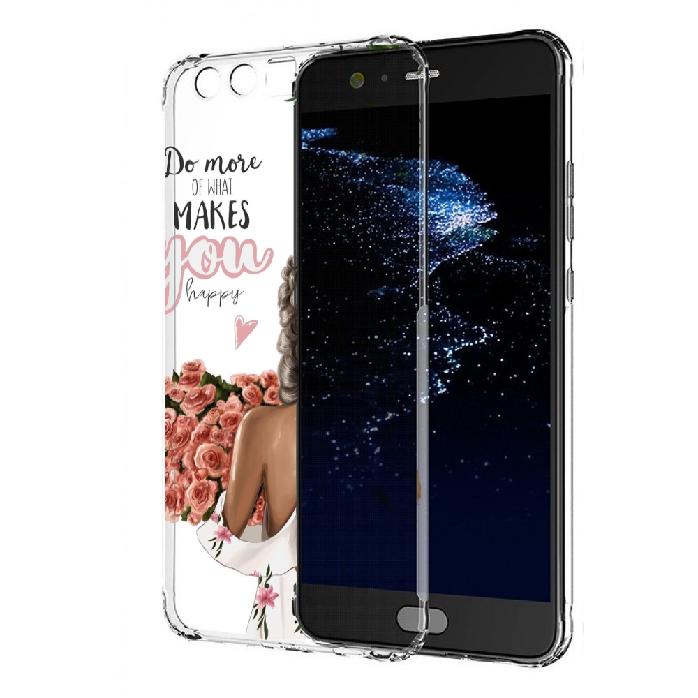 

Чехол бампер MyPads Мелочи-делают-тебя-счастливой для Huawei P10, Прозрачный, Tocco