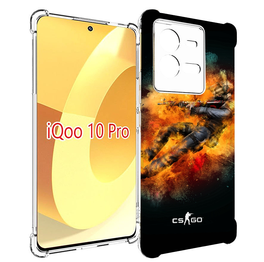 

Чехол MyPads CS-go-Контр-террорист мужской для Vivo iQOO 10 Pro, Прозрачный, Tocco