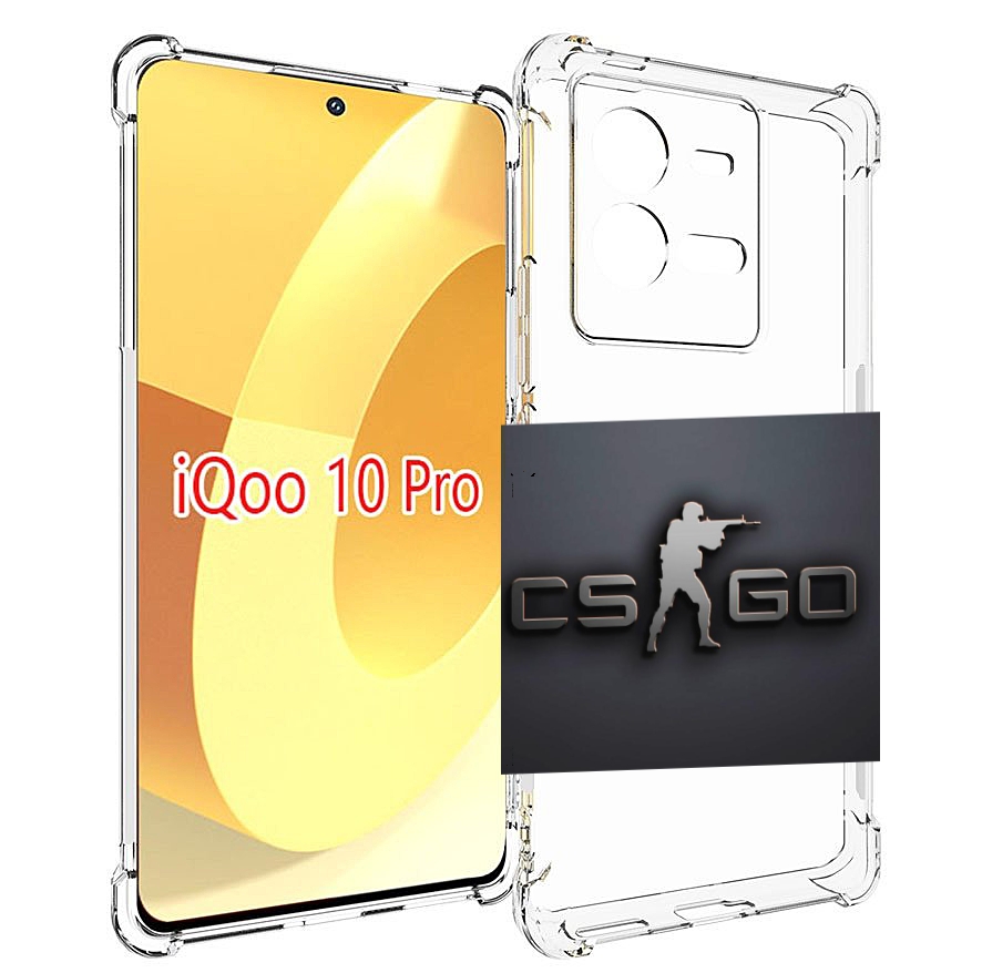 

Чехол MyPads CS go логотип мужской для Vivo iQOO 10 Pro, Прозрачный, Tocco