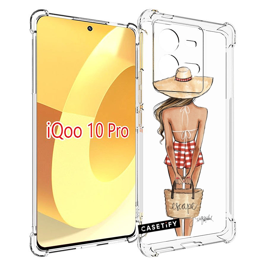 

Чехол MyPads CASETiFY женский для Vivo iQOO 10 Pro, Прозрачный, Tocco