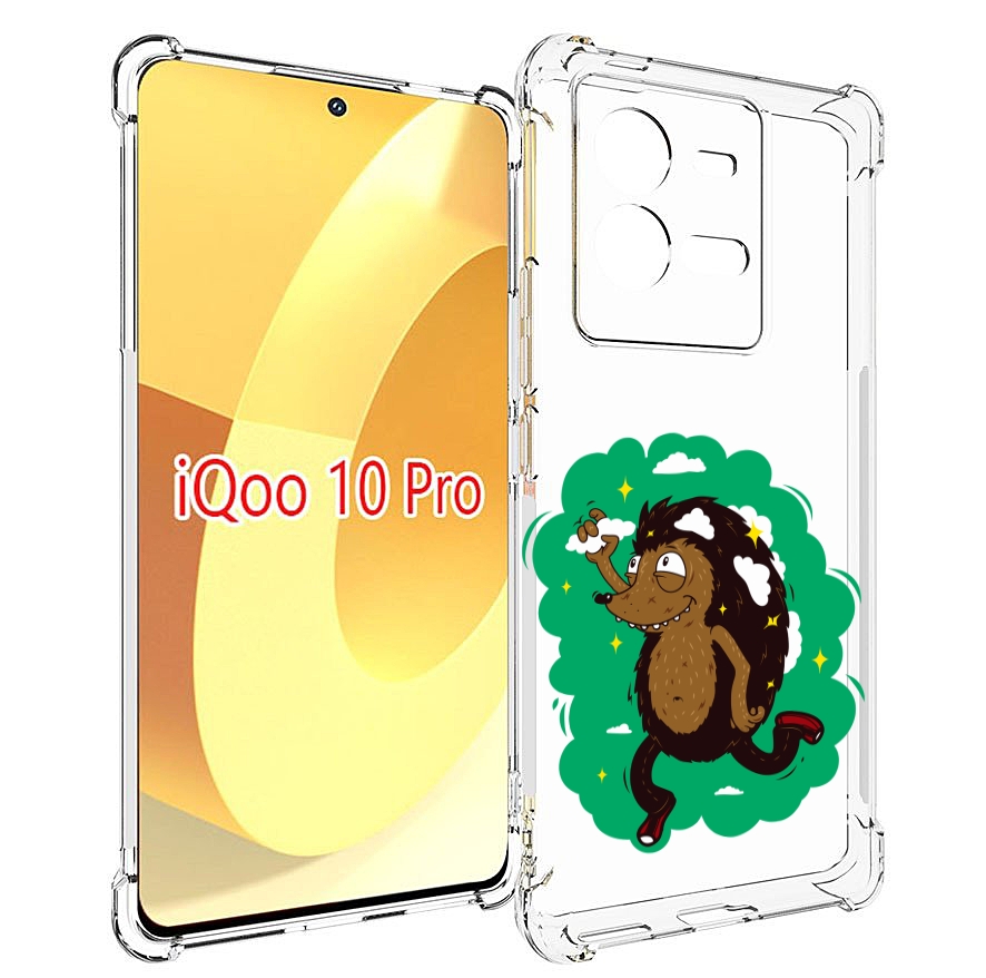 

Чехол MyPads Ежик в облаках для Vivo iQOO 10 Pro, Прозрачный, Tocco