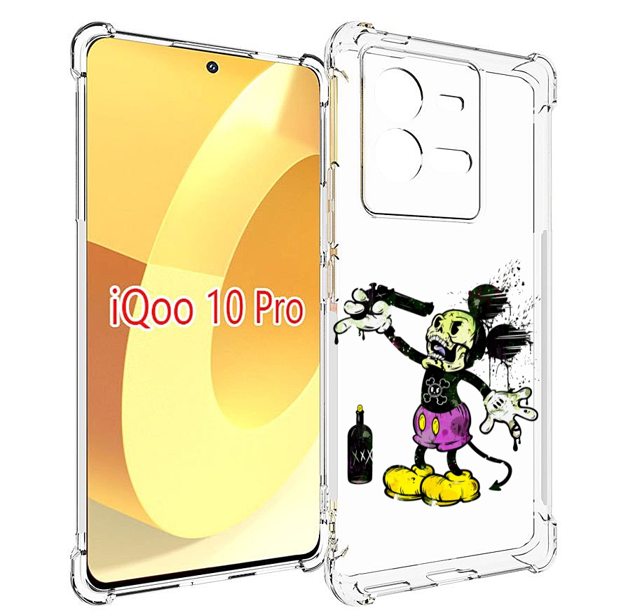 

Чехол MyPads Драг Микки для Vivo iQOO 10 Pro, Прозрачный, Tocco