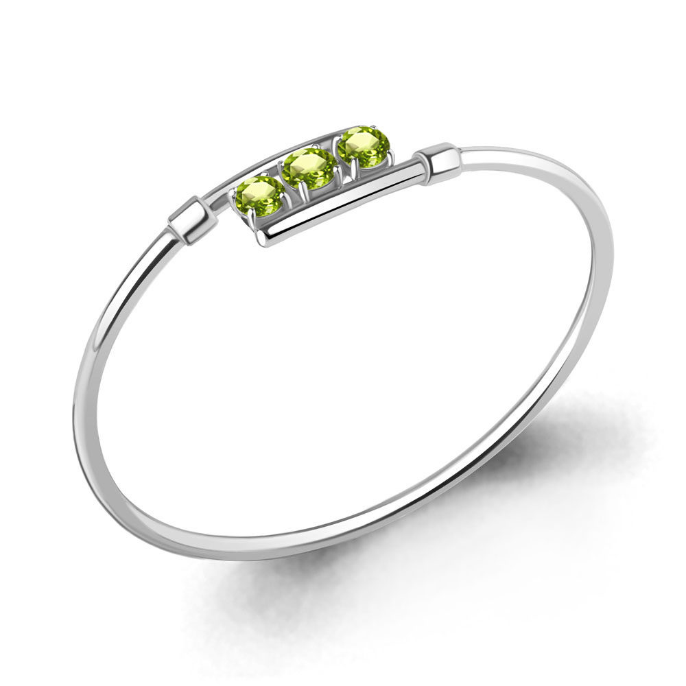 

Браслет из серебра с хризолитом Aquamarine Aquamarine 7456107_925_р р. 17, 7456107_925_р