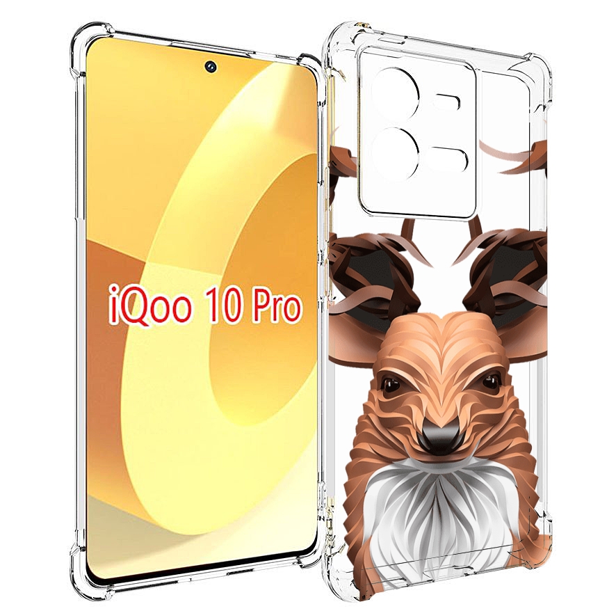 

Чехол MyPads 3D-олень для Vivo iQOO 10 Pro, Прозрачный, Tocco