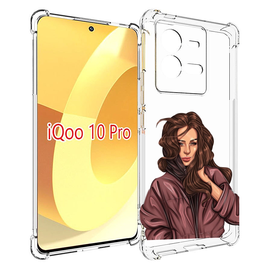 

Чехол MyPads Арт рисунок девушки для Vivo iQOO 10 Pro, Прозрачный, Tocco