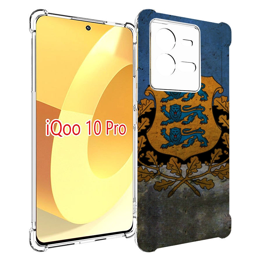 

Чехол MyPads герб флаг эстонии для Vivo iQOO 10 Pro, Прозрачный, Tocco