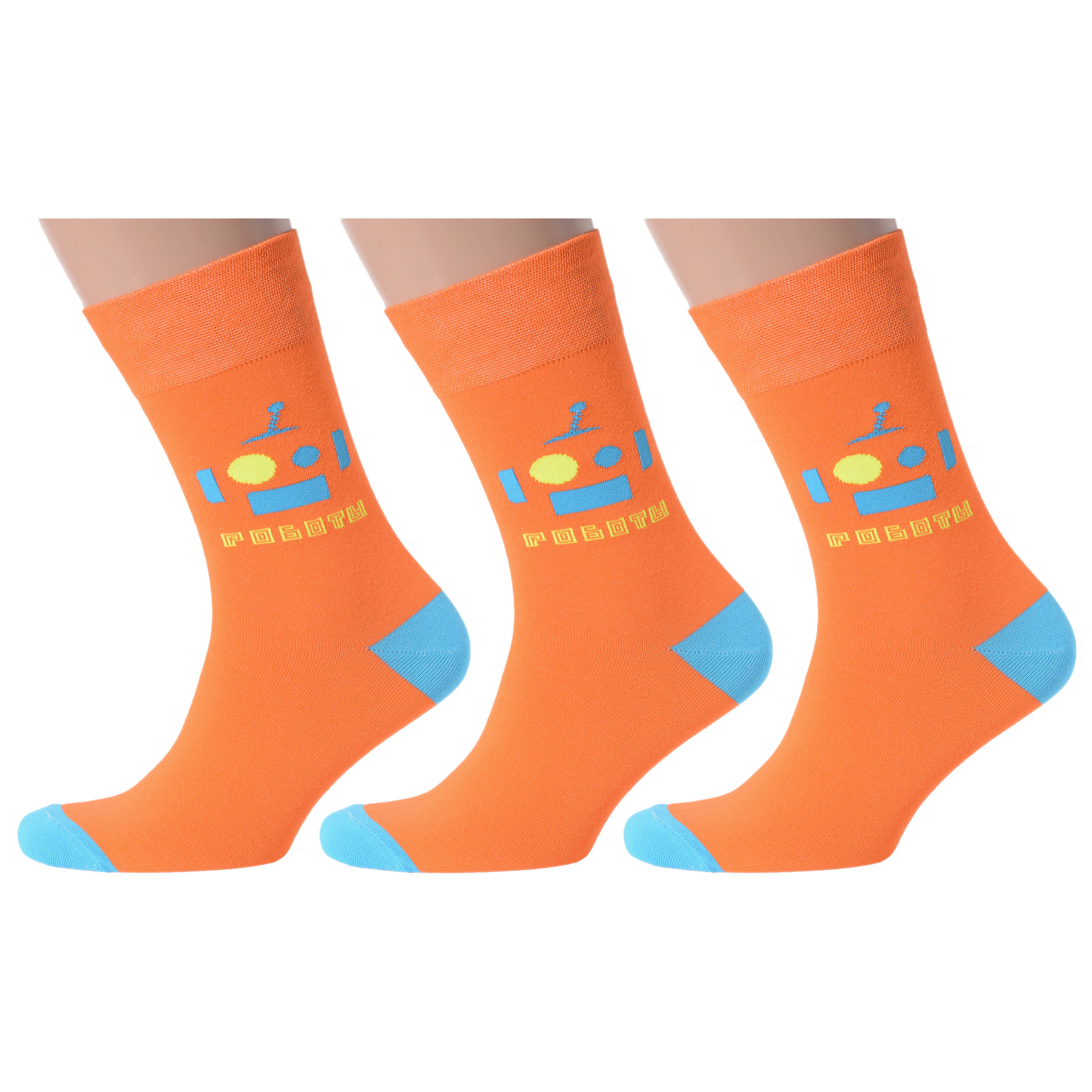 фото Комплект носков мужских moscowsocksclub msk3-м12 оранжевых 29