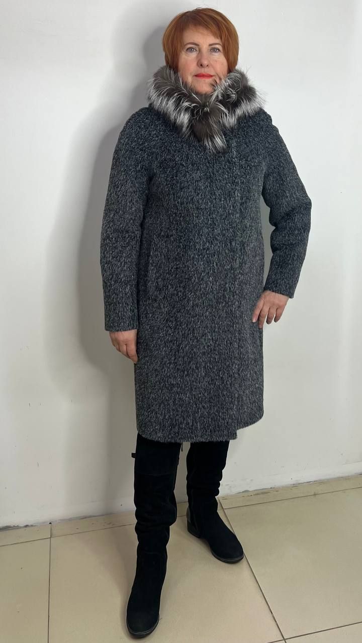 Пальто женское Parados 1090-1 серое 48 RU