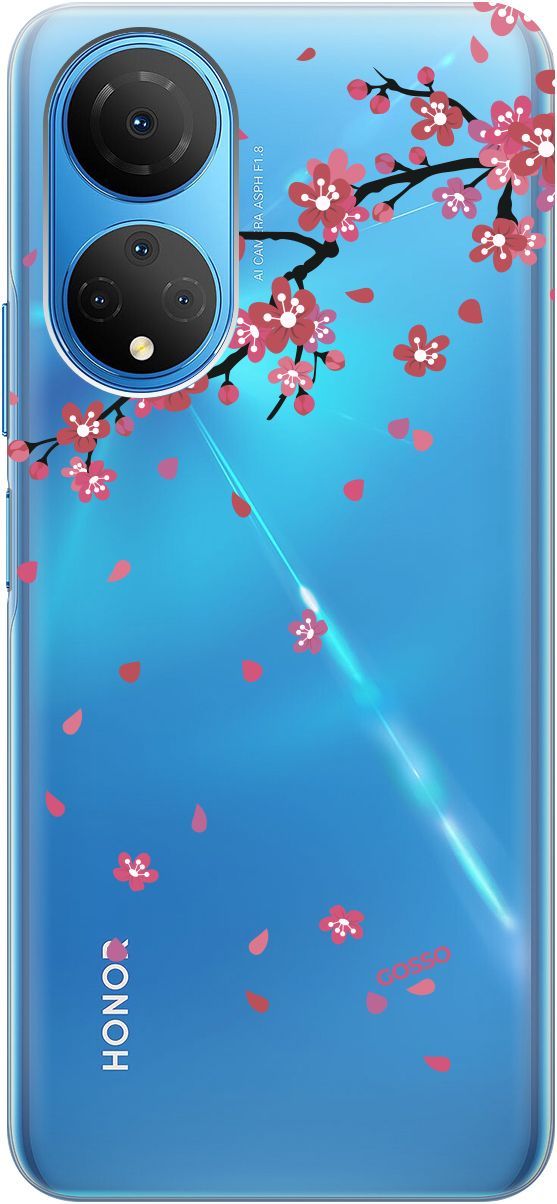 

Силиконовый чехол на Honor X7 "Sakura" прозрачный, Прозрачный;коричневый, 158555