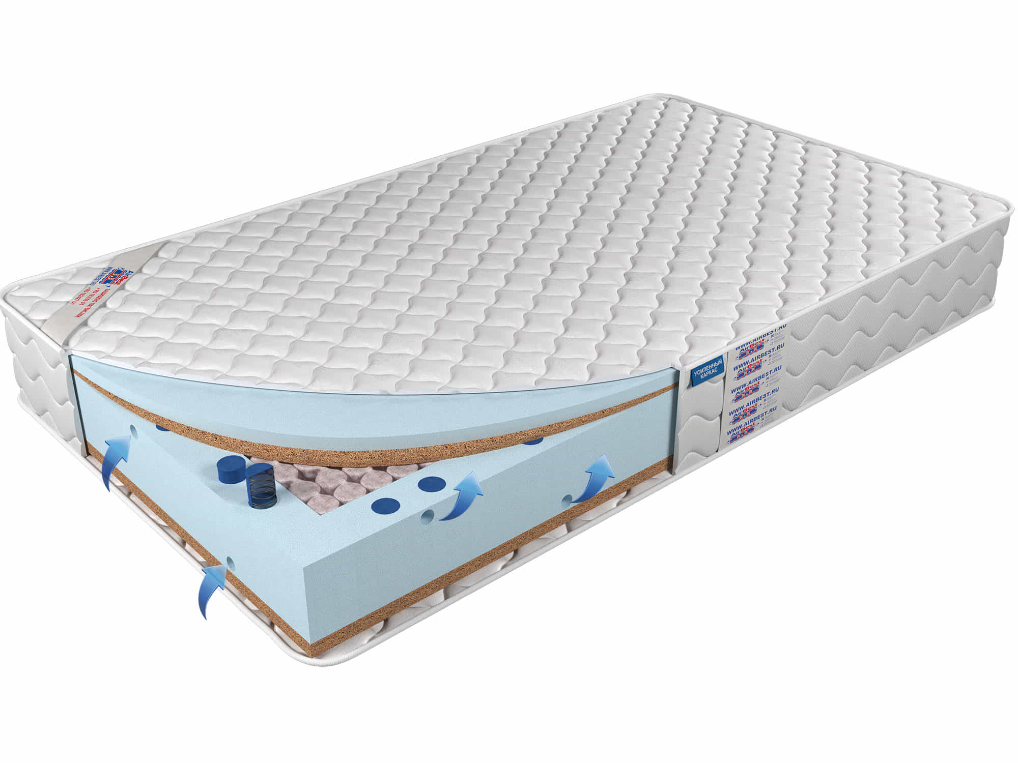 

Матрас Airbest Strike s1000 160x200x23, Белый, Матрас Airbest Strike s1000