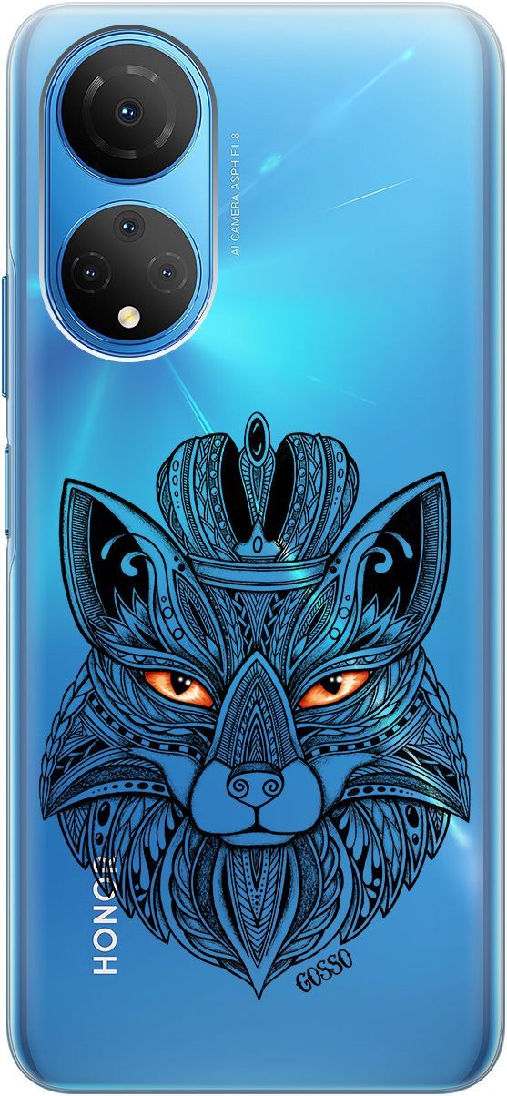 

Силиконовый чехол на Honor X7 "Fox Queen" прозрачный, Прозрачный;серый, 158555