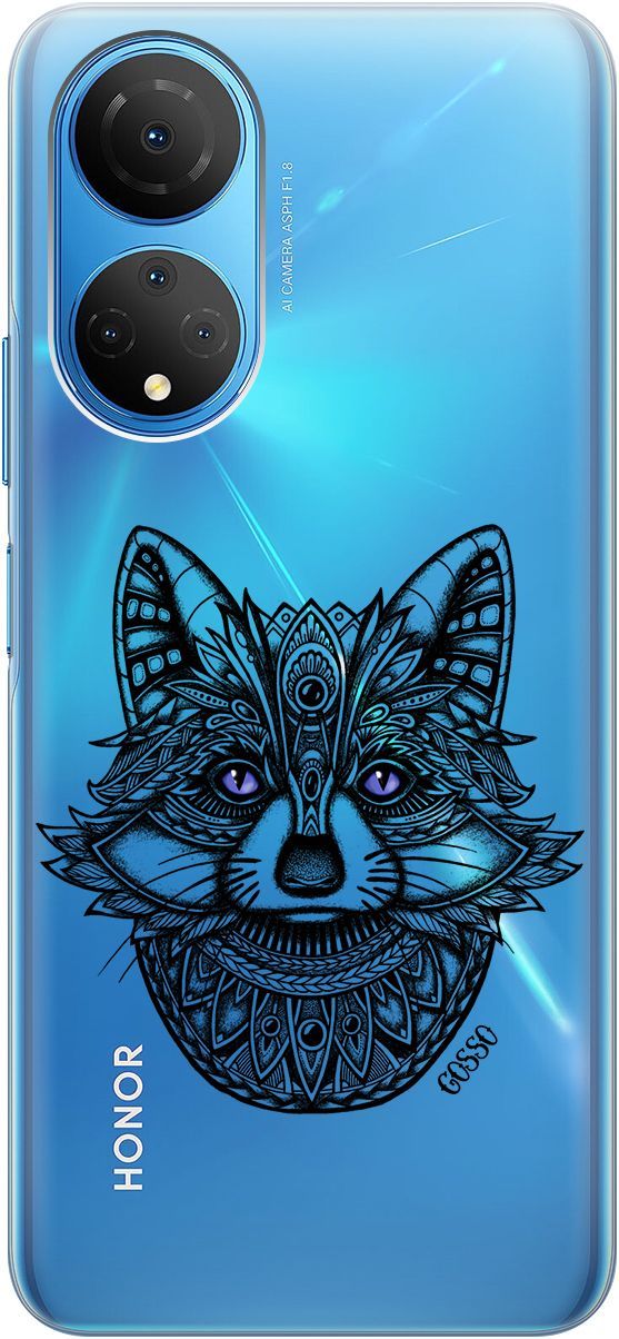 

Силиконовый чехол на Honor X7 "Grand Raccoon" прозрачный, Прозрачный;синий, 158555