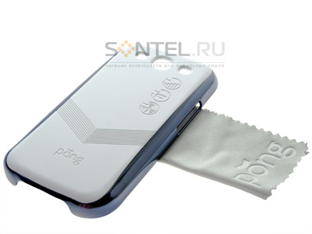 

Задняя накладка Pong для Samsung Galaxy i9300 SIII white/blue, Белый;синий