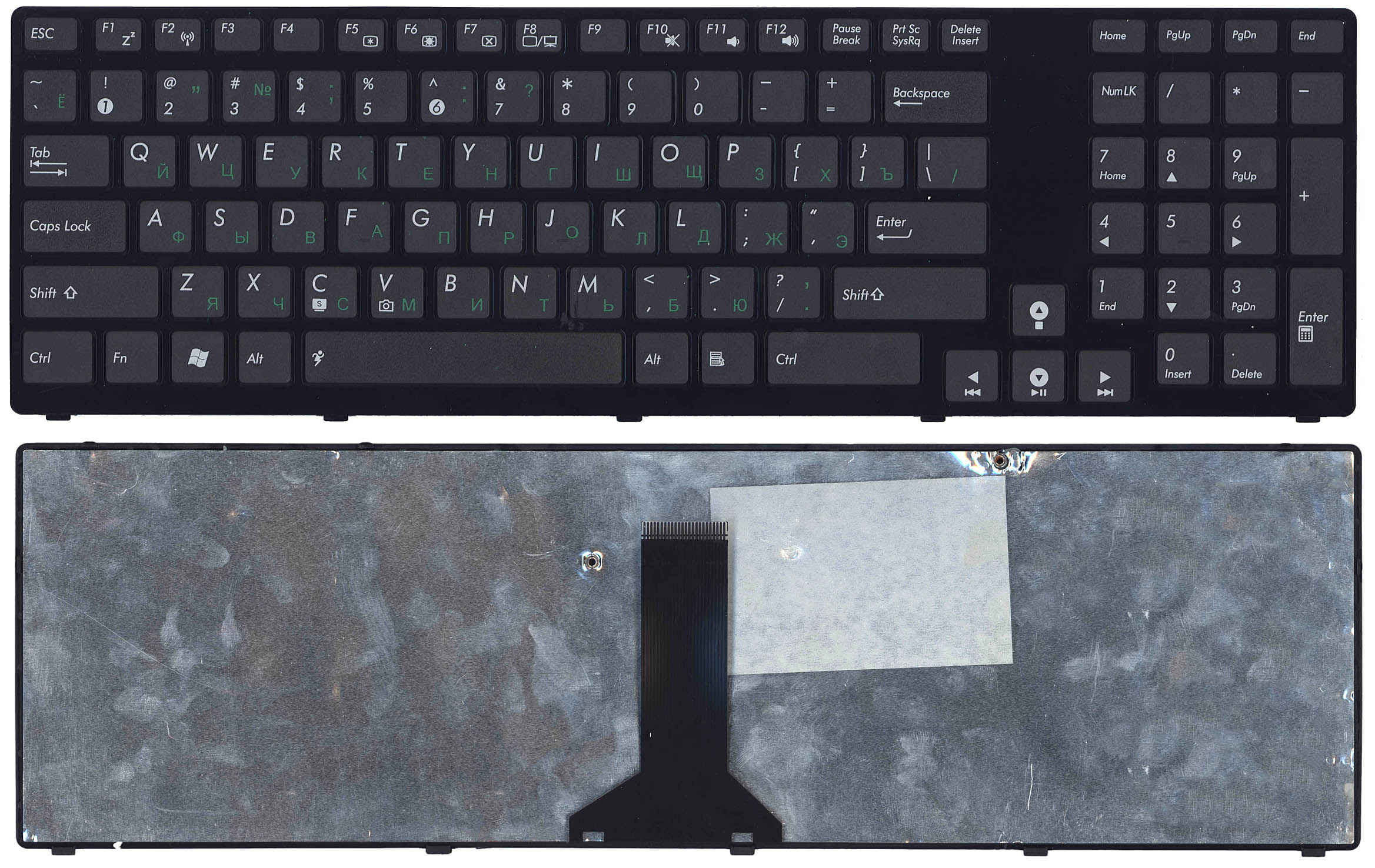 

Клавиатура для ноутбука Asus K93 черная с рамкой
