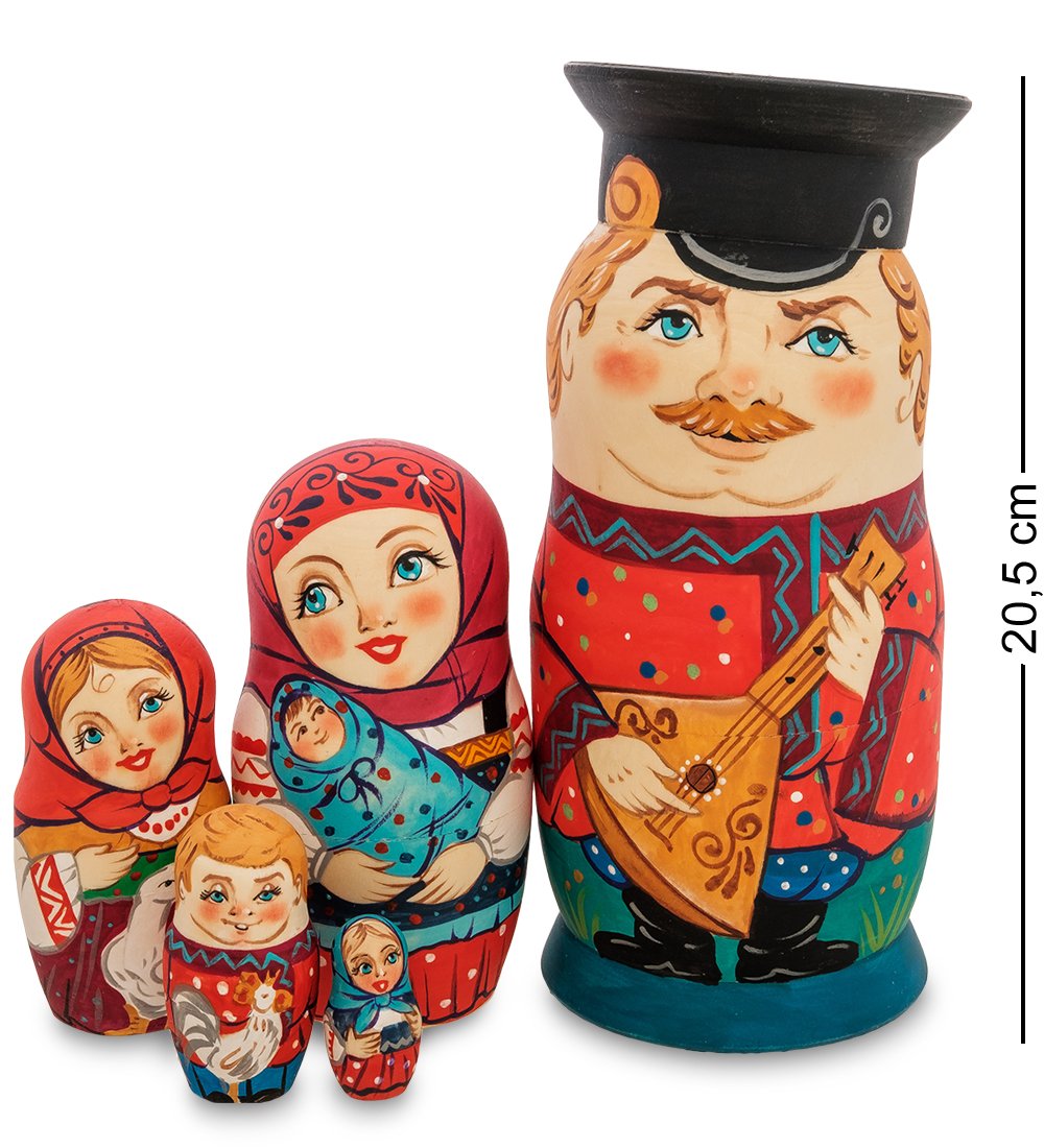 

Матрешка Народные промыслы Матвей и балалайка, Многоцветный, AT2122453
