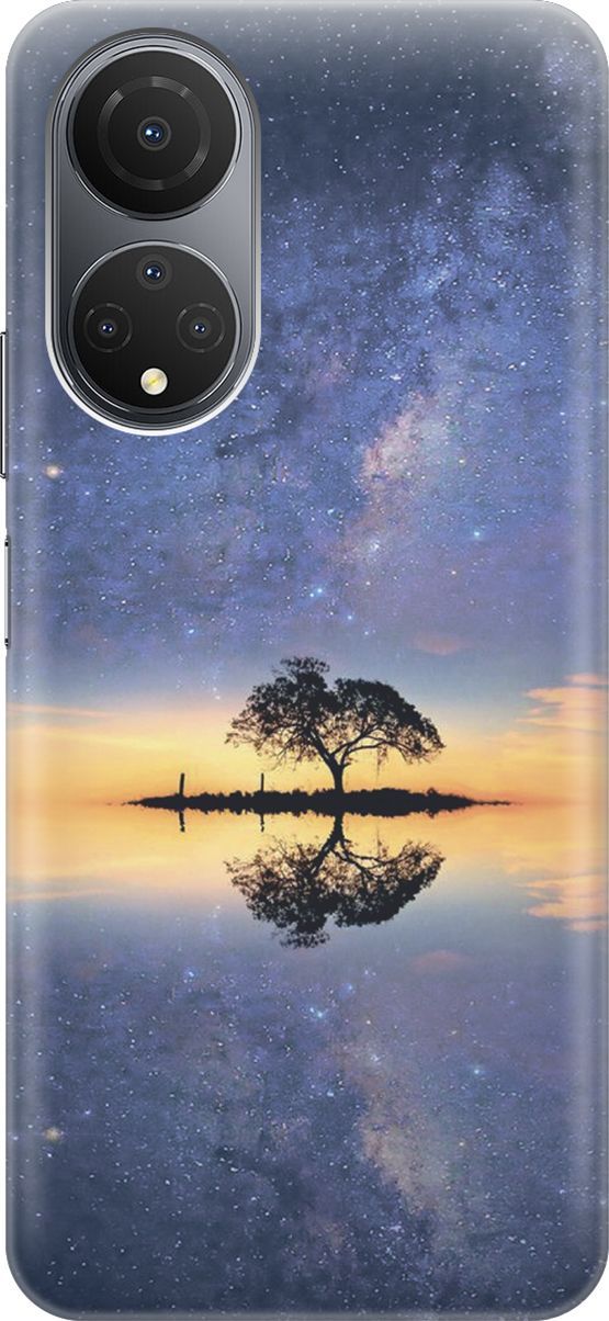 

Силиконовый чехол на Honor X7 "Звезды и ночь", Голубой;желтый, 158552