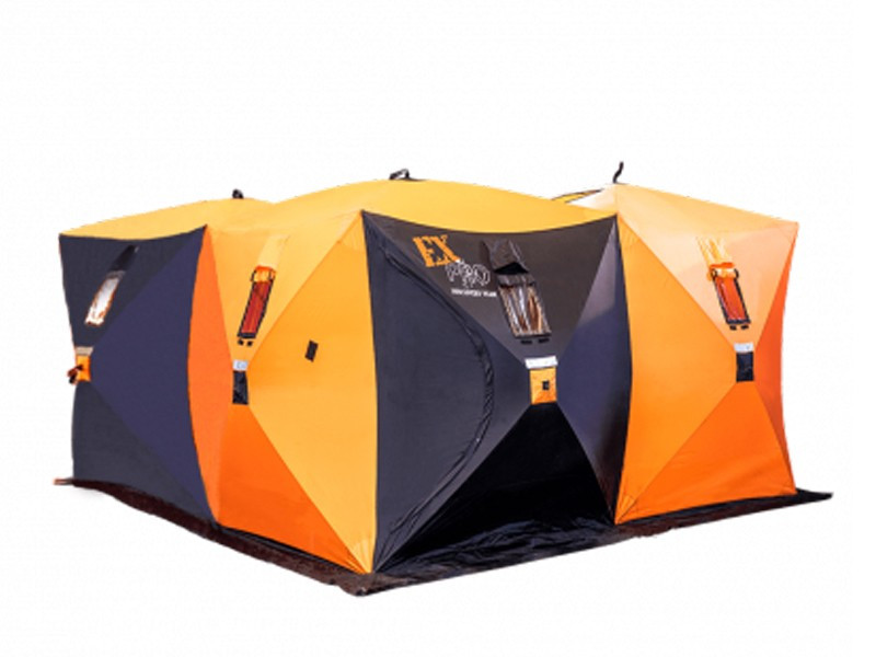 Мобильная баня летняя палатка Куб Ex-Pro 4, оранжевая