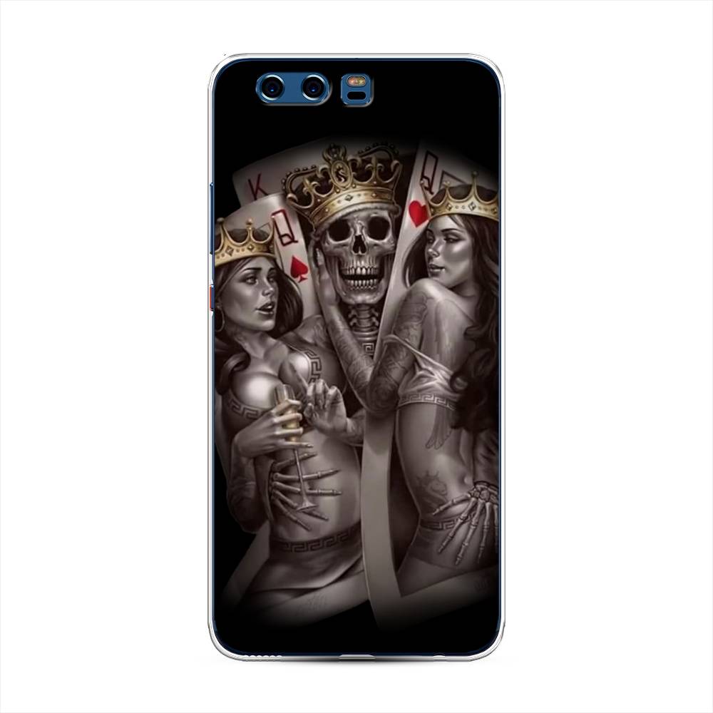 

Чехол для Huawei P10 Plus "Карты король и королевы", Серый;желтый, 62350-6