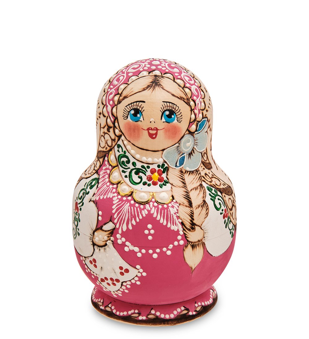 

Матрешка Народные промыслы Краса - золотая коса, Розовый, AT2157346