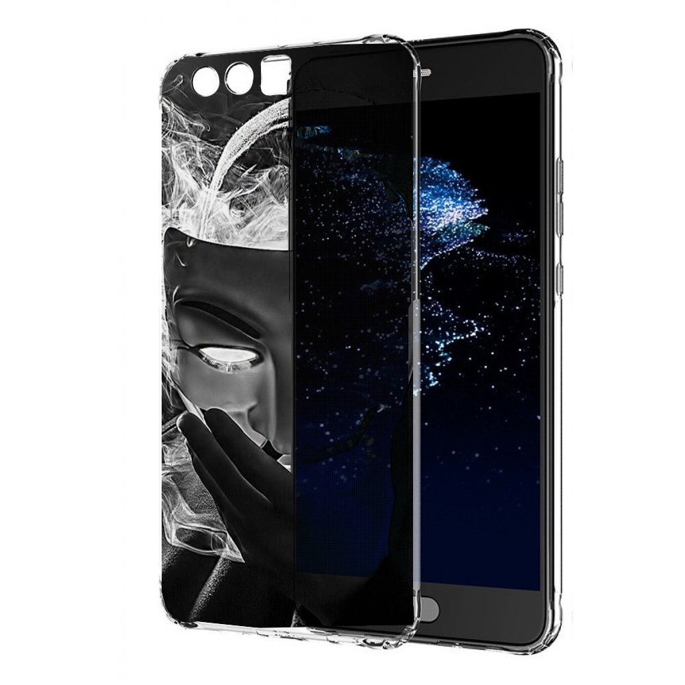 

Чехол бампер MyPads Маска для Huawei P10 Plus противоударный, Прозрачный, Tocco