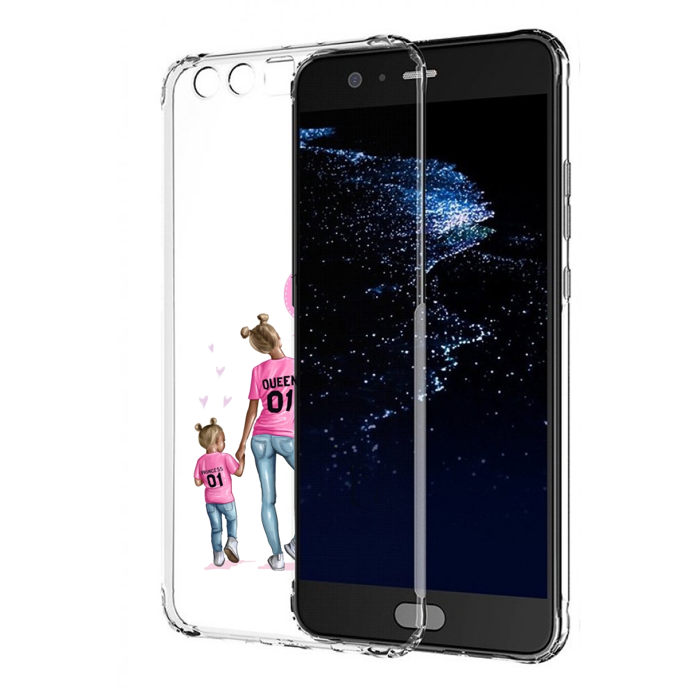 

Чехол бампер MyPads Мама-королева женский для Huawei P10 Plus пр, Прозрачный, Tocco