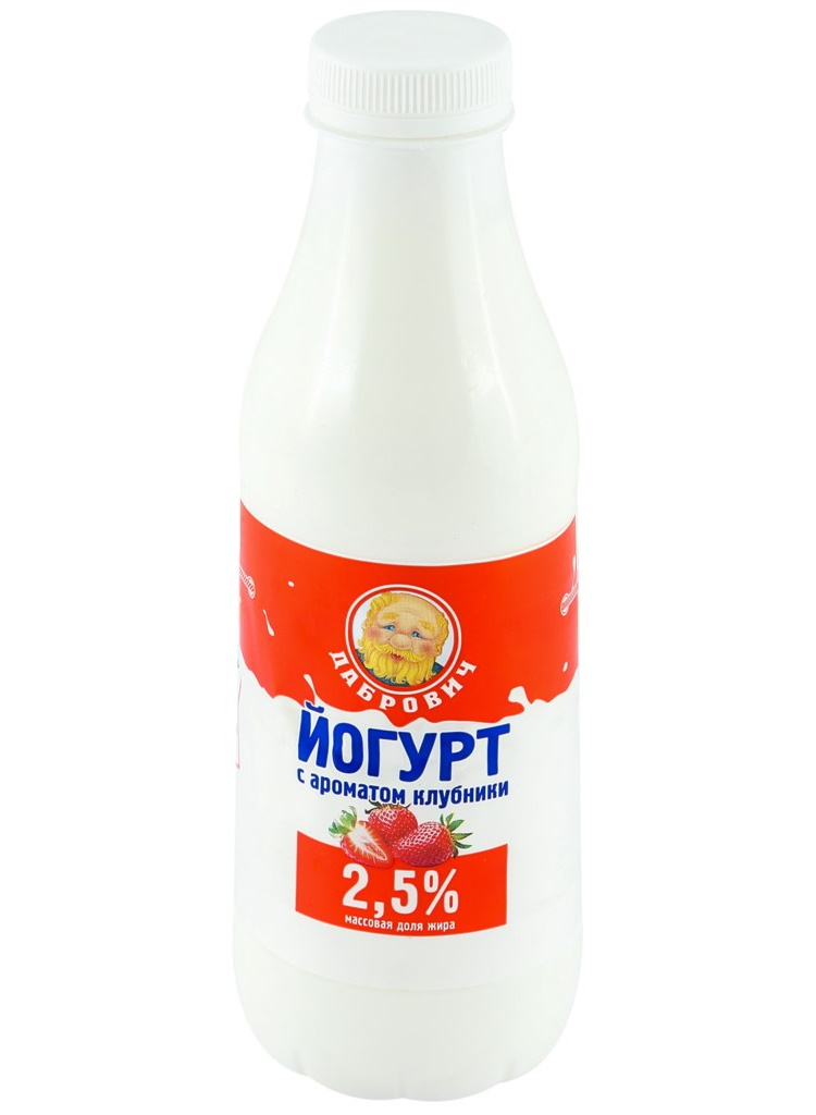 

Питьевой йогурт Дабрович клубника 2,5% 450 г