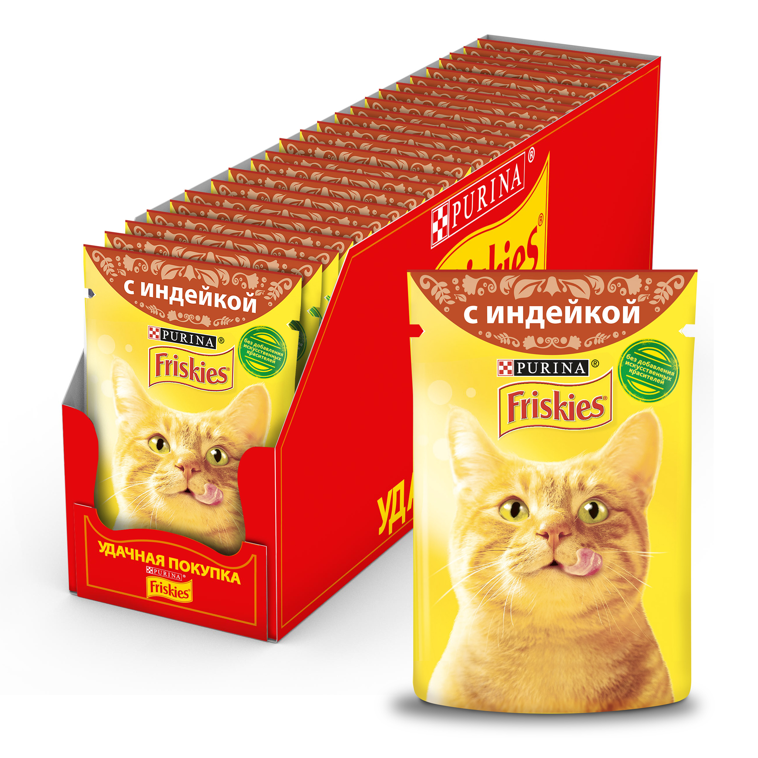 фото Влажный корм для кошек friskies, c индейкой в подливе, 24шт по 85г