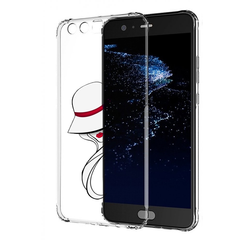 Чехол бампер MyPads Лого женский для Huawei P10 Plus противоударный