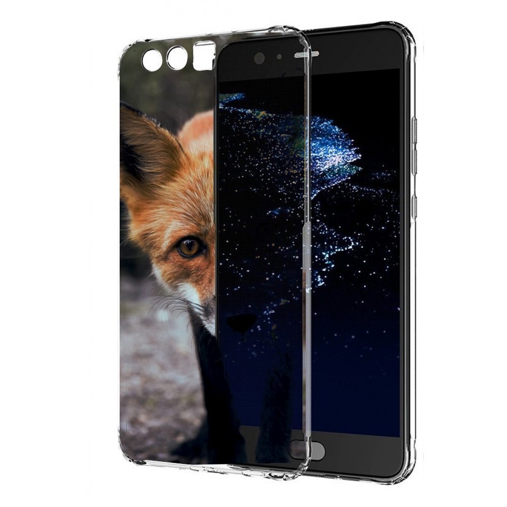 Чехол бампер MyPads Лисица для Huawei P10 Plus противоударный