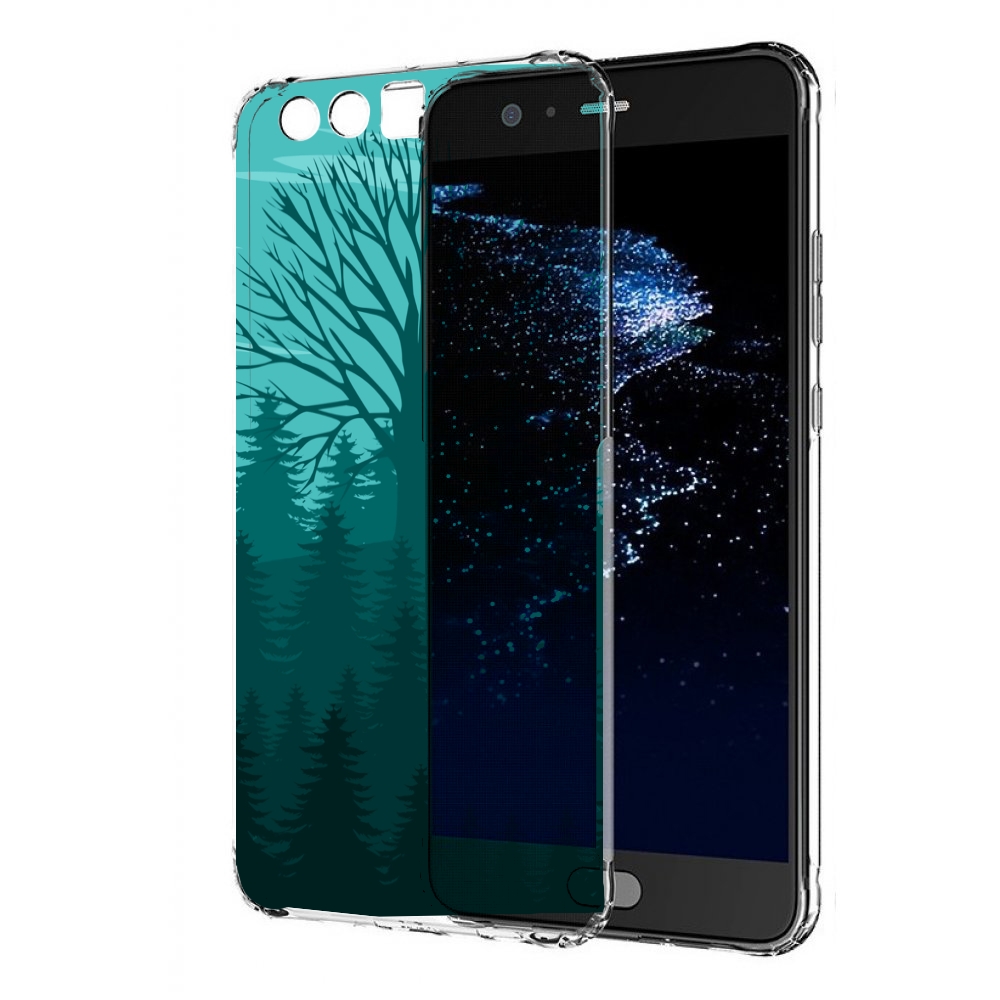 

Чехол бампер MyPads Лес для Huawei P10 Plus противоударный, Прозрачный, Tocco