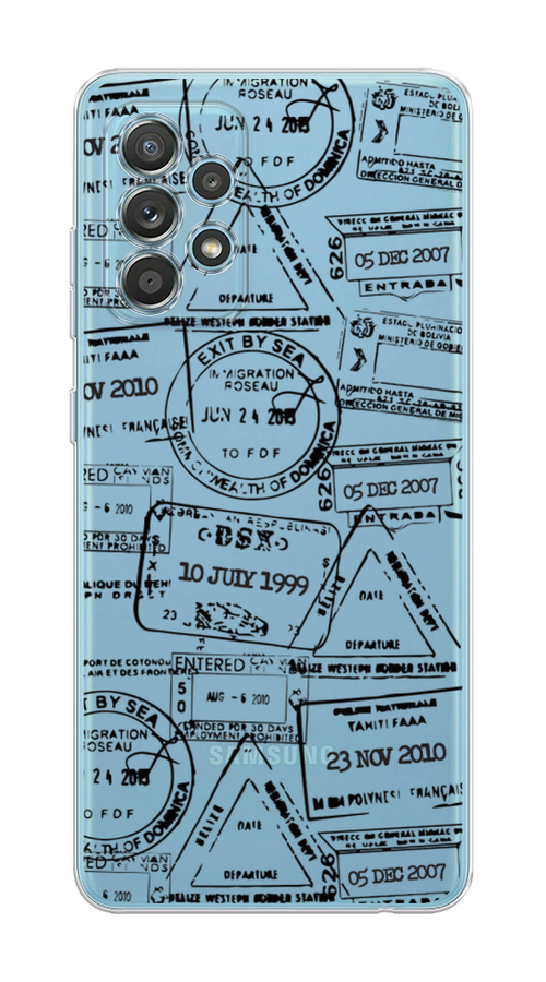 

Чехол на Samsung Galaxy A33 5G "Visa stamps 2", Белый;черный;серый, 2104450-2