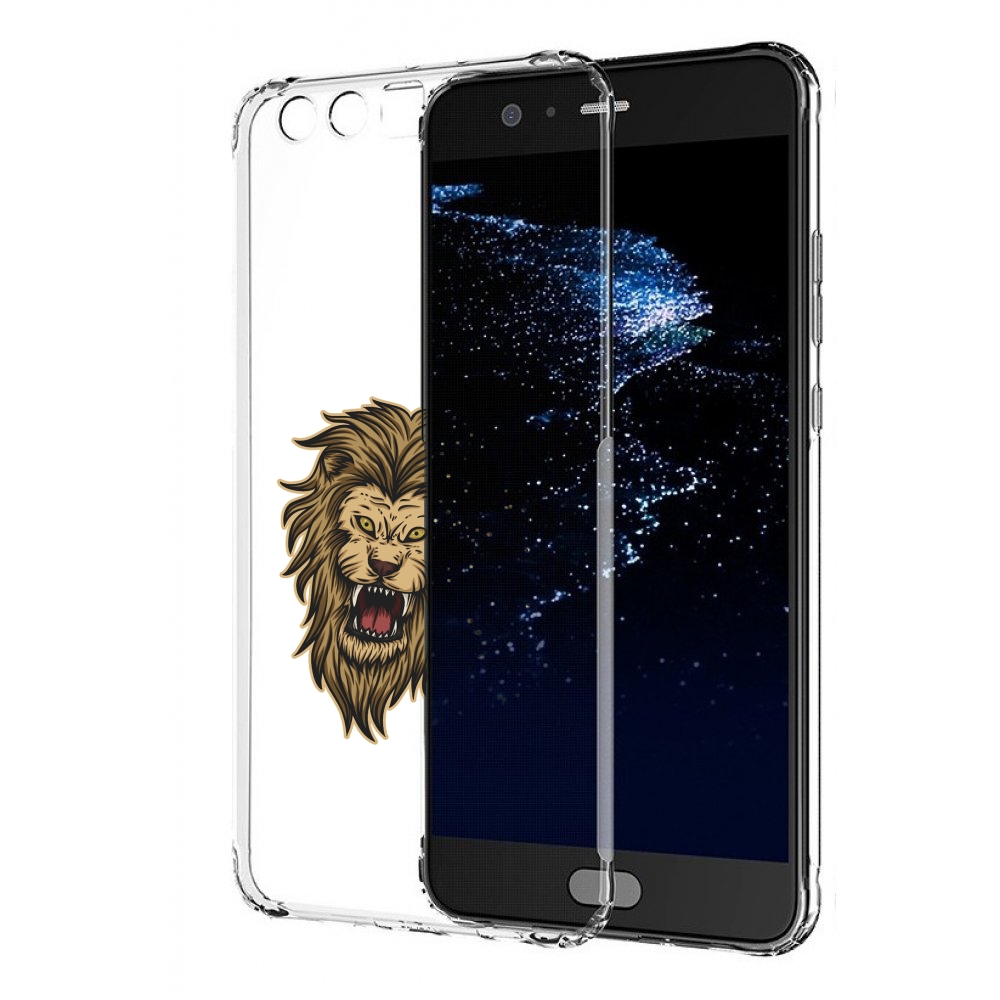 

Чехол бампер MyPads Лев-завоеватель мужской для Huawei P10 Plus, Прозрачный, Tocco