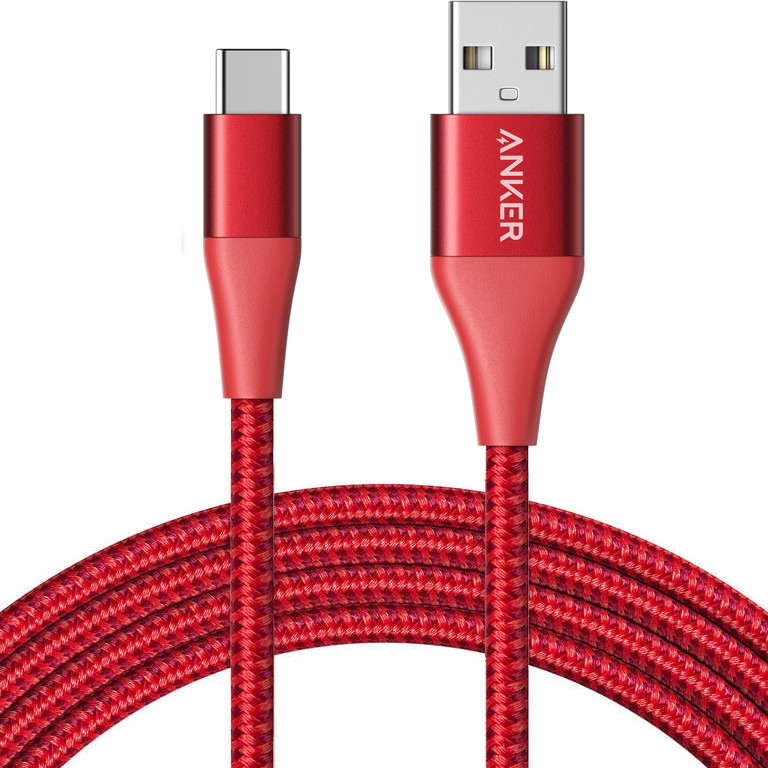 

Кабель Anker PowerLine +II USB A USB C 6ft Red, PowerLine +II USB A USB C 6ft Red