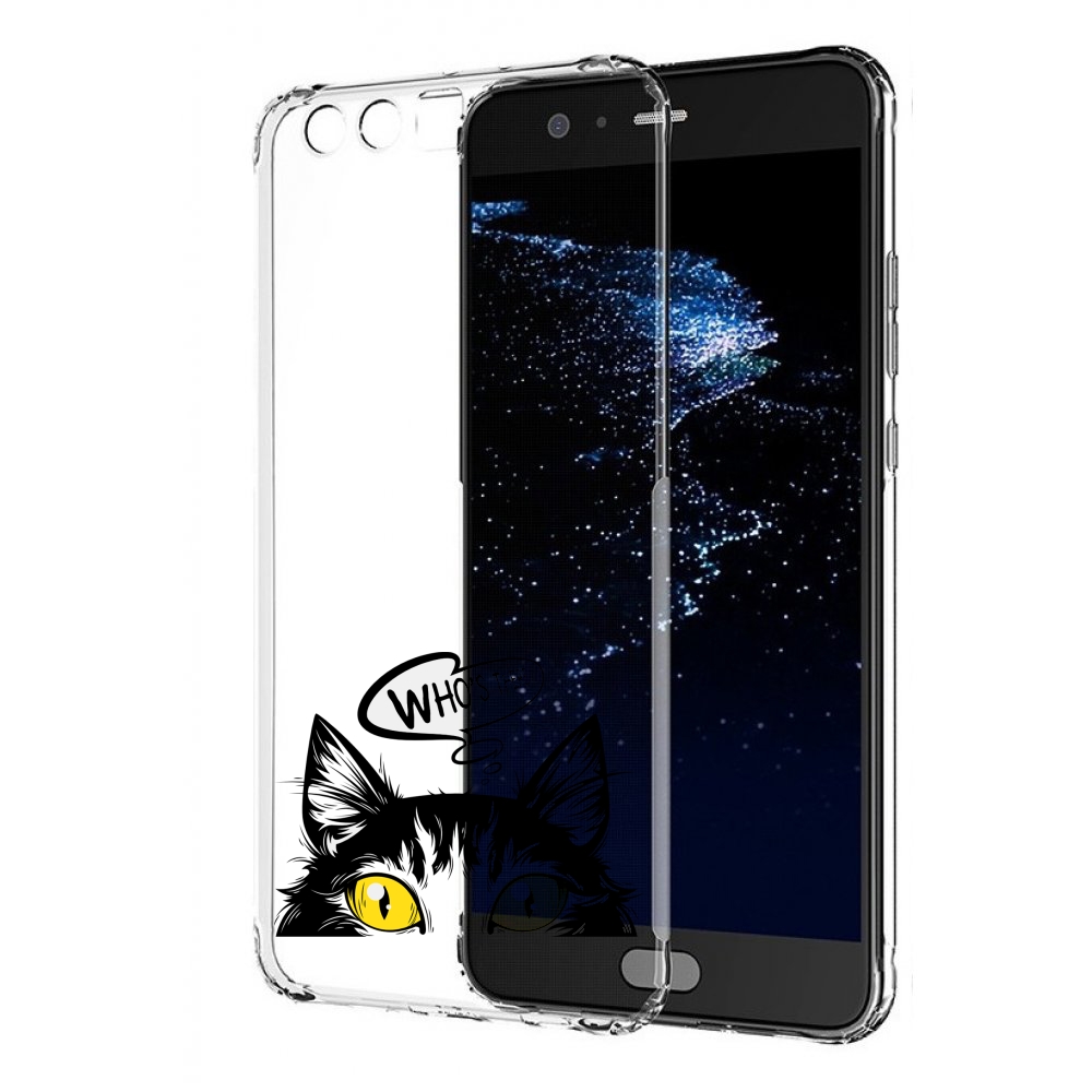 

Чехол бампер MyPads Кто-тут-есть для Huawei P10 Plus противоударный, Прозрачный, Tocco