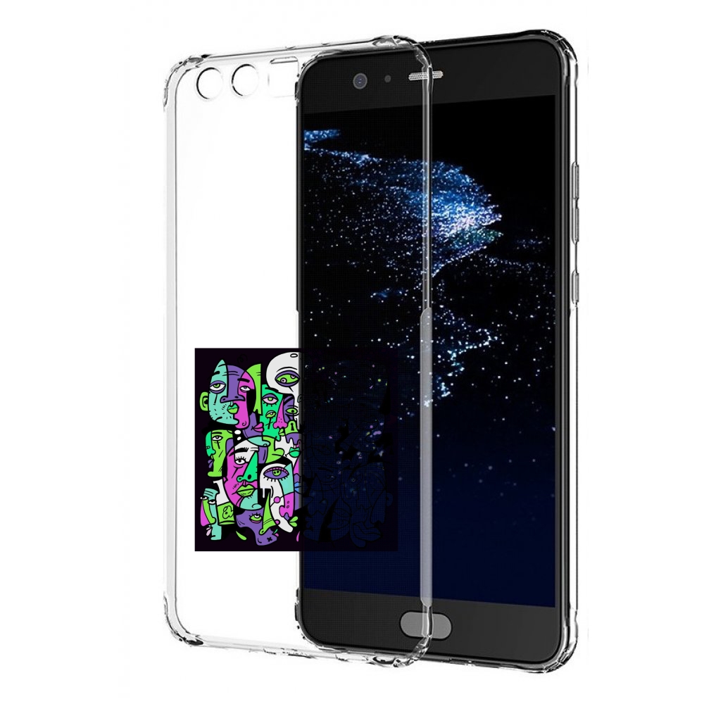 

Чехол бампер MyPads Кривой эфир ATL для Huawei P10 Plus противоу, Прозрачный, Tocco
