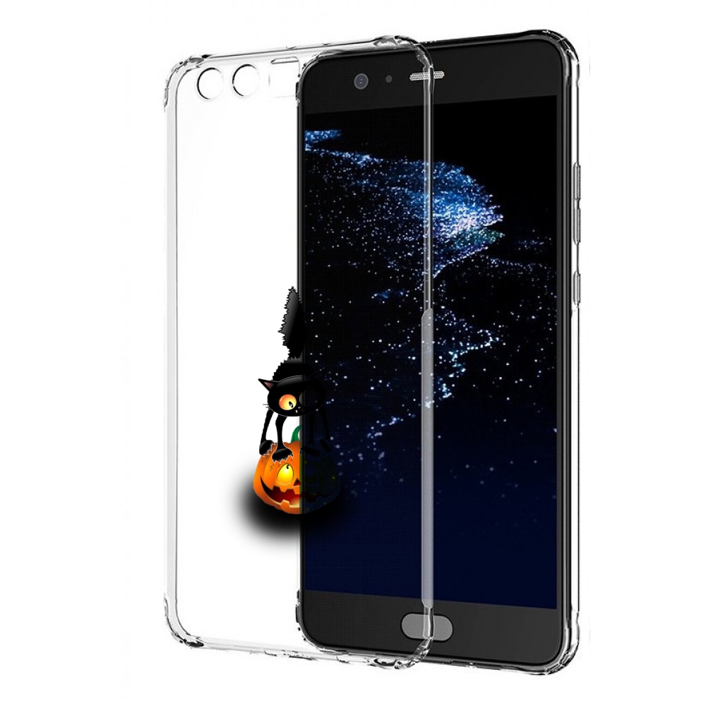 

Чехол бампер MyPads Котик с тыквой для Huawei P10 Plus противоуд, Прозрачный, Tocco