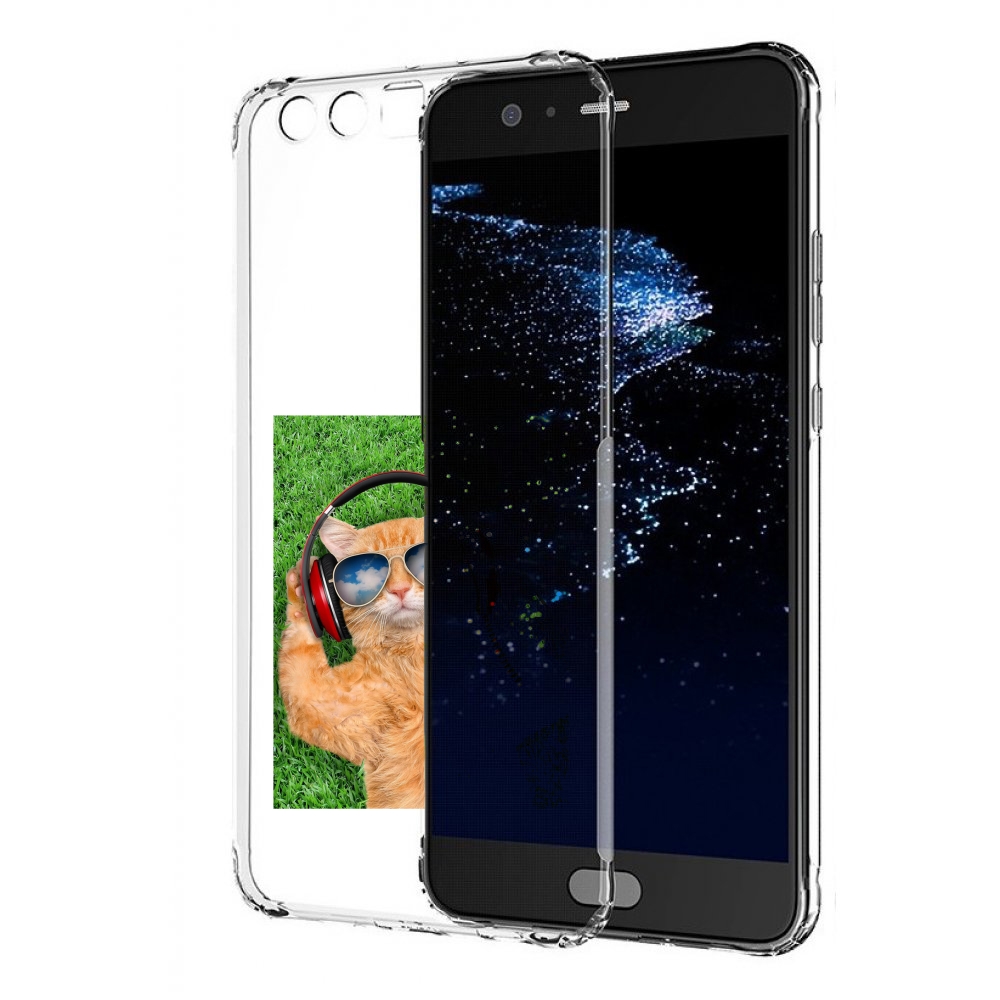 

Чехол бампер MyPads Кот-кайфарик для Huawei P10 Plus противоударный, Прозрачный, Tocco