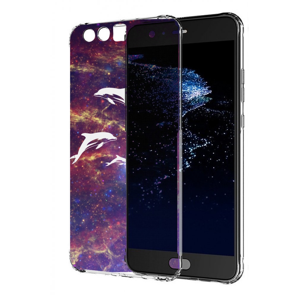 

Чехол бампер MyPads Космические-дельфины для Huawei P10 Plus про, Прозрачный, Tocco