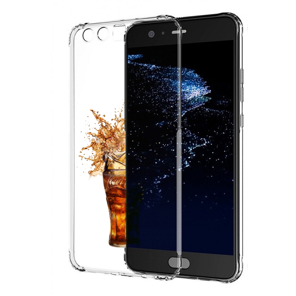 

Чехол бампер MyPads Кола-в-стакане для Huawei P10 Plus противоуд, Прозрачный, Tocco